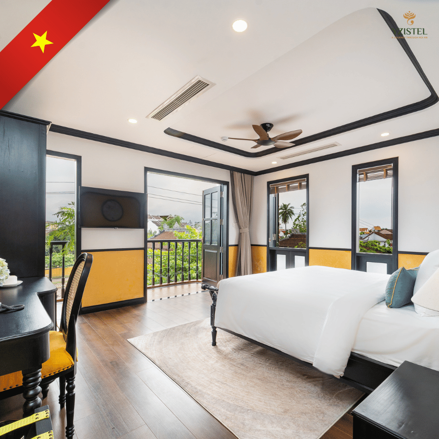 Khách sạn boutique Hội An, khách sạn trong phố cổ Hội An, khách sạn phong cách Đông Dương ở Hội An, khách sạn ở Hội An có quán cà phê