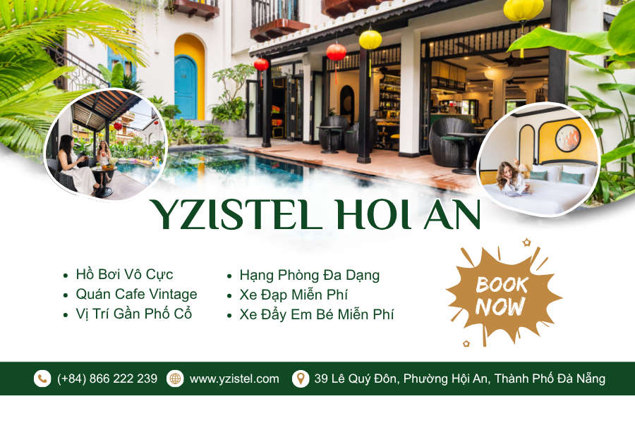 khách sạn boutique Hội An, khách sạn trong phố cổ Hội An, khách sạn phong cách Đông Dương ở Hội An, khách sạn ở Hội An có quán cà phê, khách sạn ở Hội An gần Chùa Cầu, khách sạn trung tâm Hội An, khách sạn ở Hội An có ban công, khách sạn phong cách ở Hội An, trải nghiệm lưu trú độc đáo ở Hội An, chỗ ở boutique tốt nhất tại Hội An