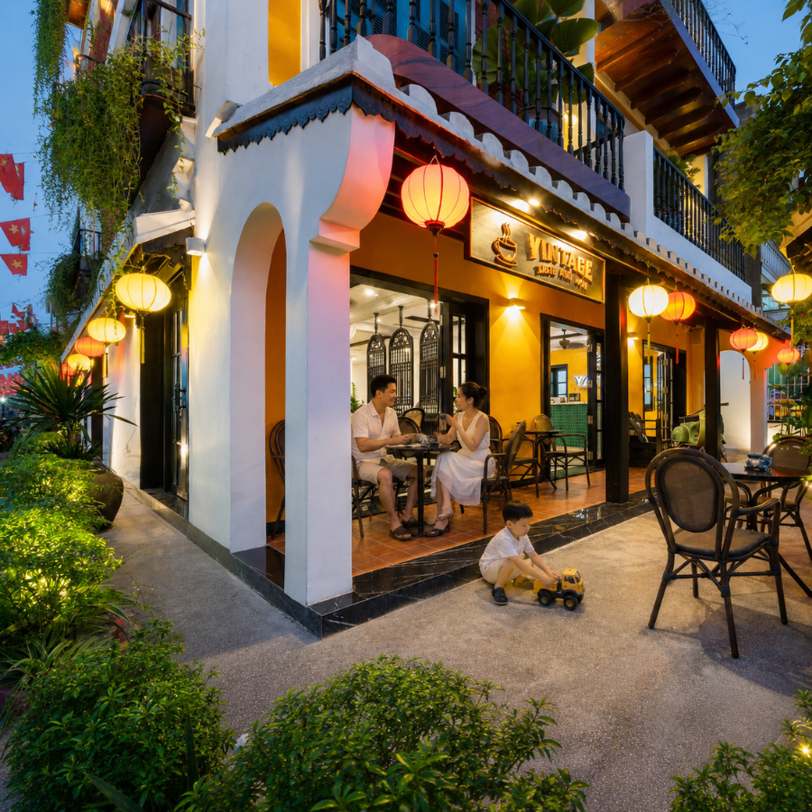 khách sạn boutique Hội An, khách sạn trong phố cổ Hội An, khách sạn phong cách Đông Dương ở Hội An, khách sạn ở Hội An có quán cà phê, khách sạn ở Hội An gần Chùa Cầu, khách sạn trung tâm Hội An, khách sạn ở Hội An có ban công, khách sạn phong cách ở Hội An, trải nghiệm lưu trú độc đáo ở Hội An, chỗ ở boutique tốt nhất tại Hội An