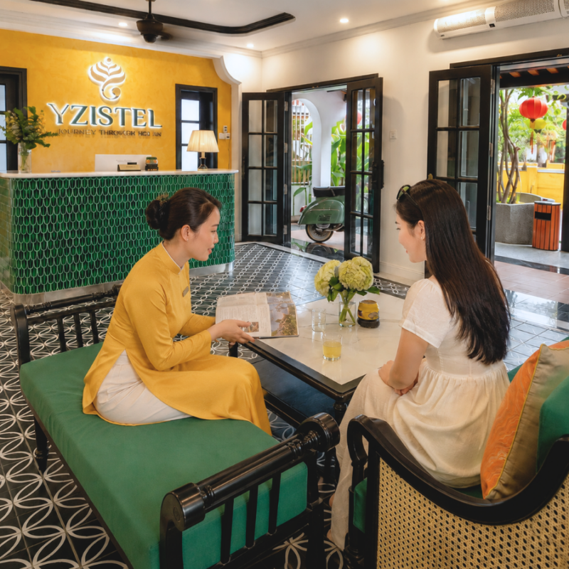 khách sạn boutique Hội An, khách sạn trong phố cổ Hội An, khách sạn phong cách Đông Dương ở Hội An, khách sạn ở Hội An có quán cà phê, khách sạn ở Hội An gần Chùa Cầu, khách sạn trung tâm Hội An, khách sạn ở Hội An có ban công, khách sạn phong cách ở Hội An, trải nghiệm lưu trú độc đáo ở Hội An, chỗ ở boutique tốt nhất tại Hội An, Dịch Vụ Tận Tâm, Dịch Vụ Mọi Lúc Mọi Nơi