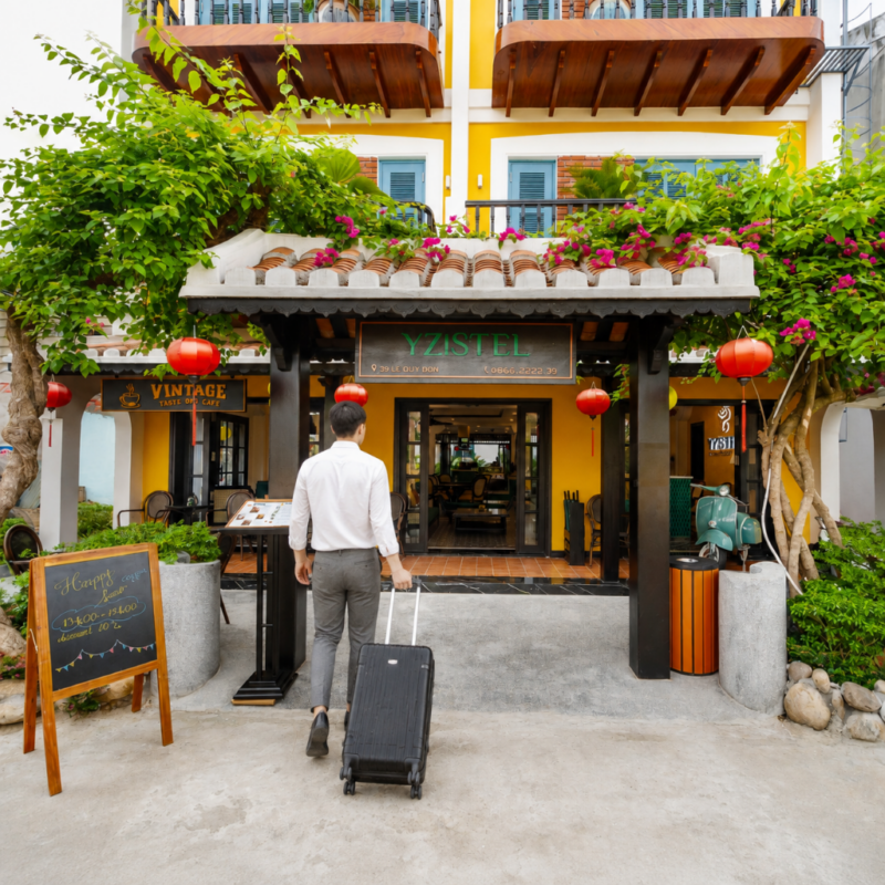 Khám phá hạng phòng Yzistel Hoi An, Yzistel Hoi An, khách sạn boutique Hội An, khách sạn trong phố cổ Hội An, khách sạn phong cách Đông Dương ở Hội An, khách sạn ở Hội An có quán cà phê, khách sạn ở Hội An gần Chùa Cầu, khách sạn trung tâm Hội An, khách sạn ở Hội An có ban công, khách sạn phong cách ở Hội An, trải nghiệm lưu trú độc đáo ở Hội An, chỗ ở boutique tốt nhất tại Hội An