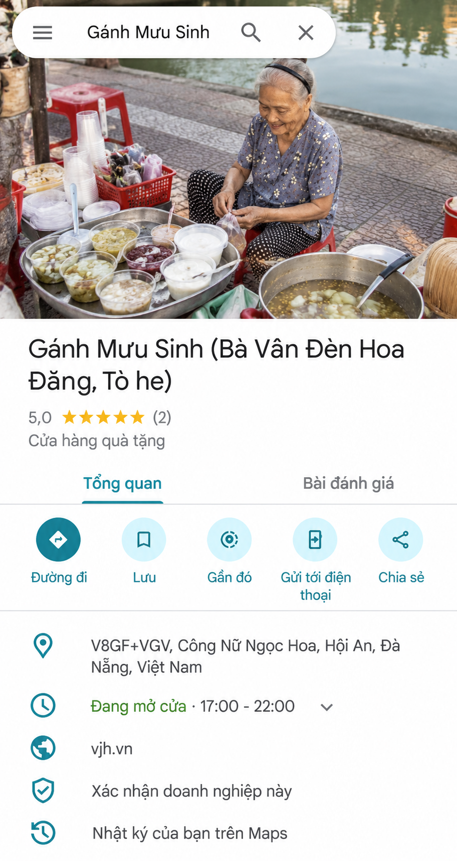 chè Cô Nga, Gánh Mưu Sinh Hội An, bánh căn Bà Xi, Gánh đèn hoa đăng, Yzistel Hoi An